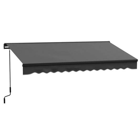 Svvalka 3.5 x 2.5m Electric Retractable Awning, Aluminium Frame, Dark Grey