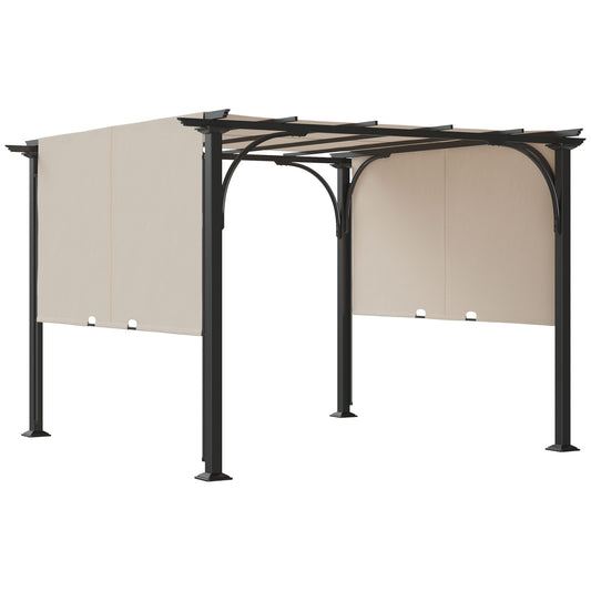Outdoor Retractable Pergola Garden Sun Shade Patio Canopy Shelter
