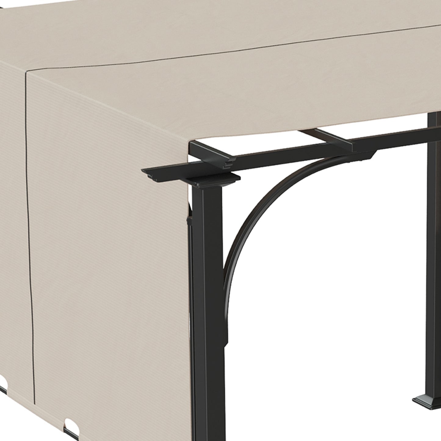 Outdoor Retractable Pergola Garden Sun Shade Patio Canopy Shelter