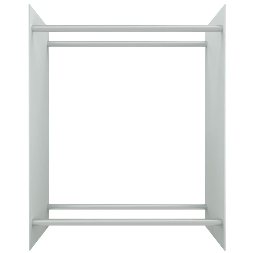 Firewood Rack White 80x35x100 cm Tempered Glass