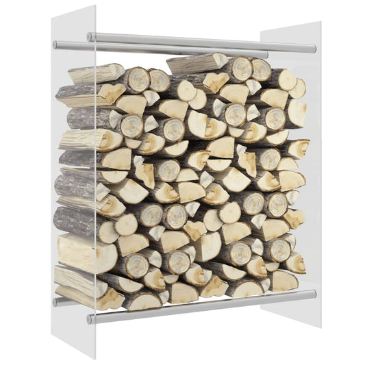 Firewood Rack Transparent 80x35x100 cm Tempered Glass