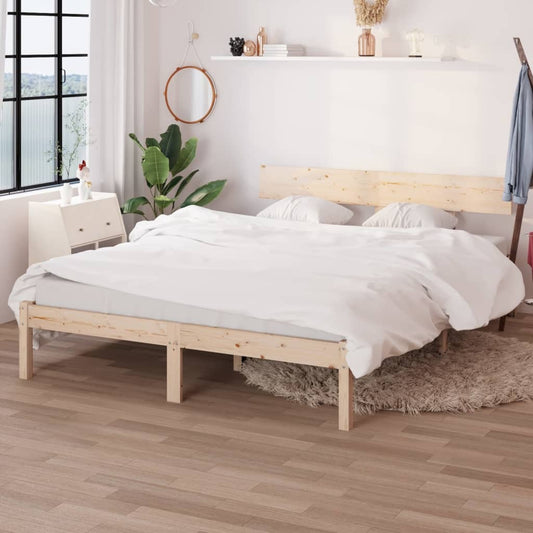 Bed Frame Solid Wood Pine 140x200 cm