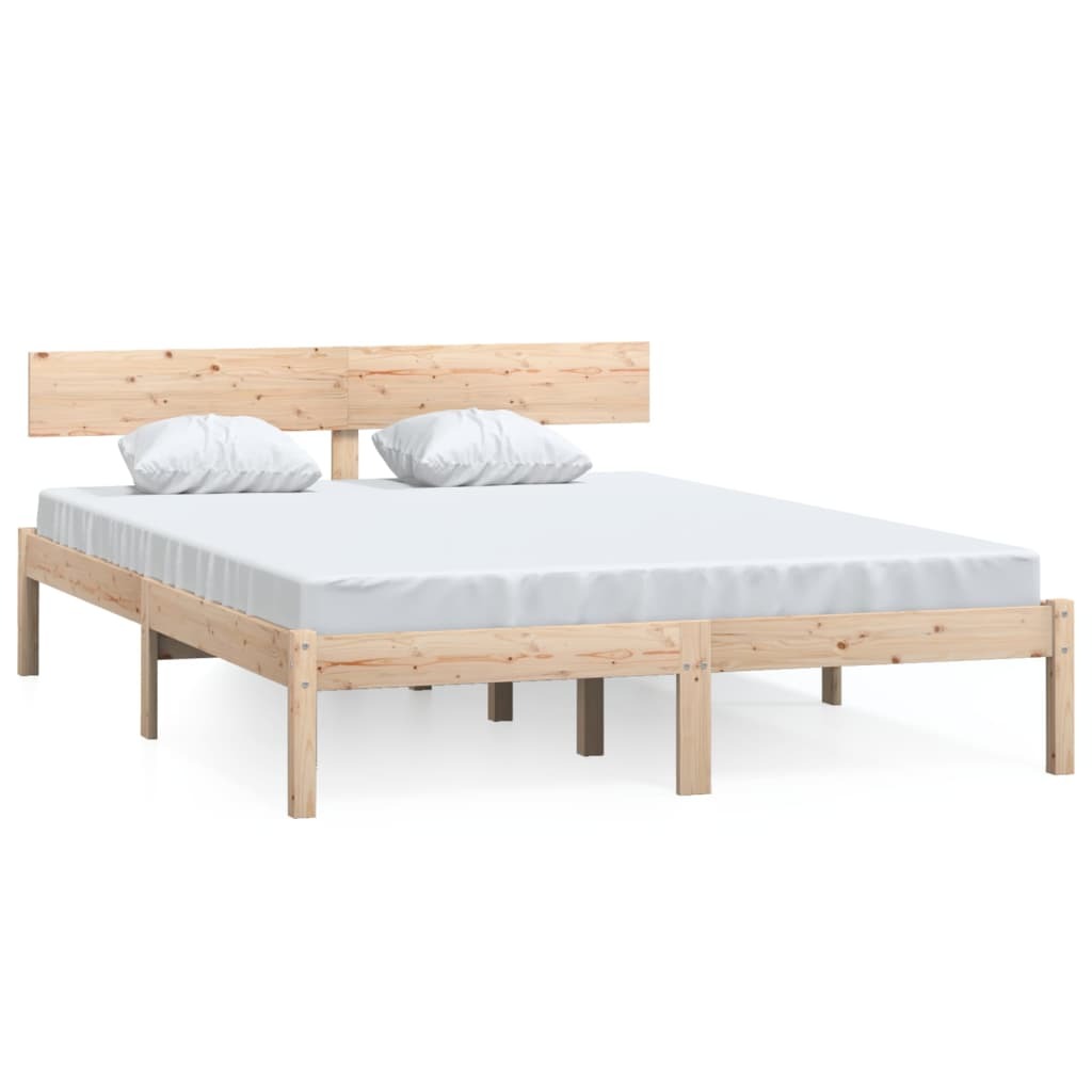 Bed Frame Solid Wood Pine 140x200 cm