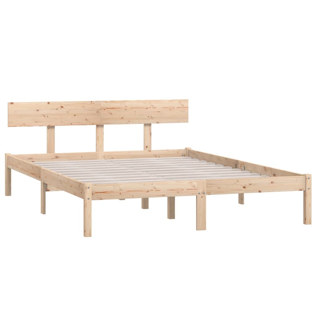 Bed Frame Solid Wood Pine 140x200 cm