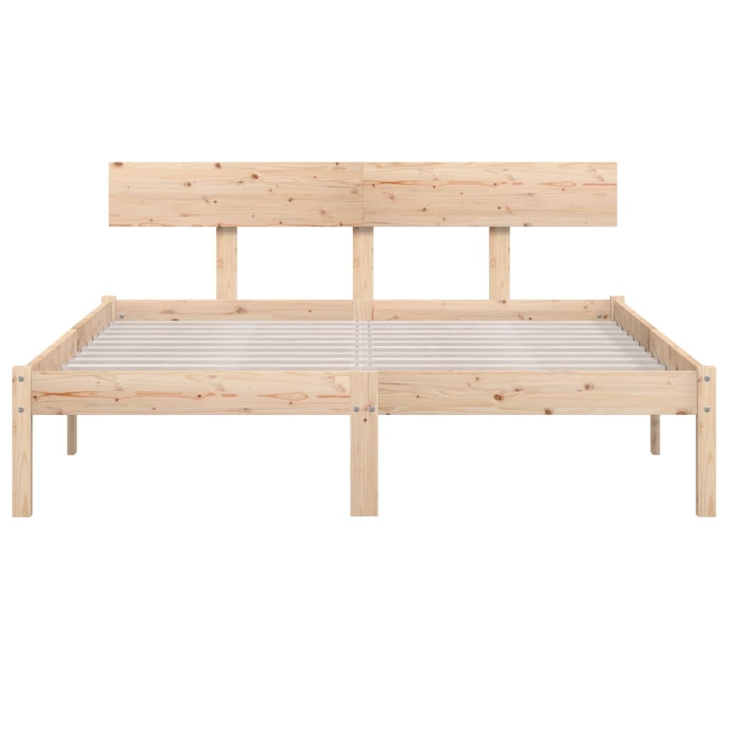 Bed Frame Solid Wood Pine 140x200 cm