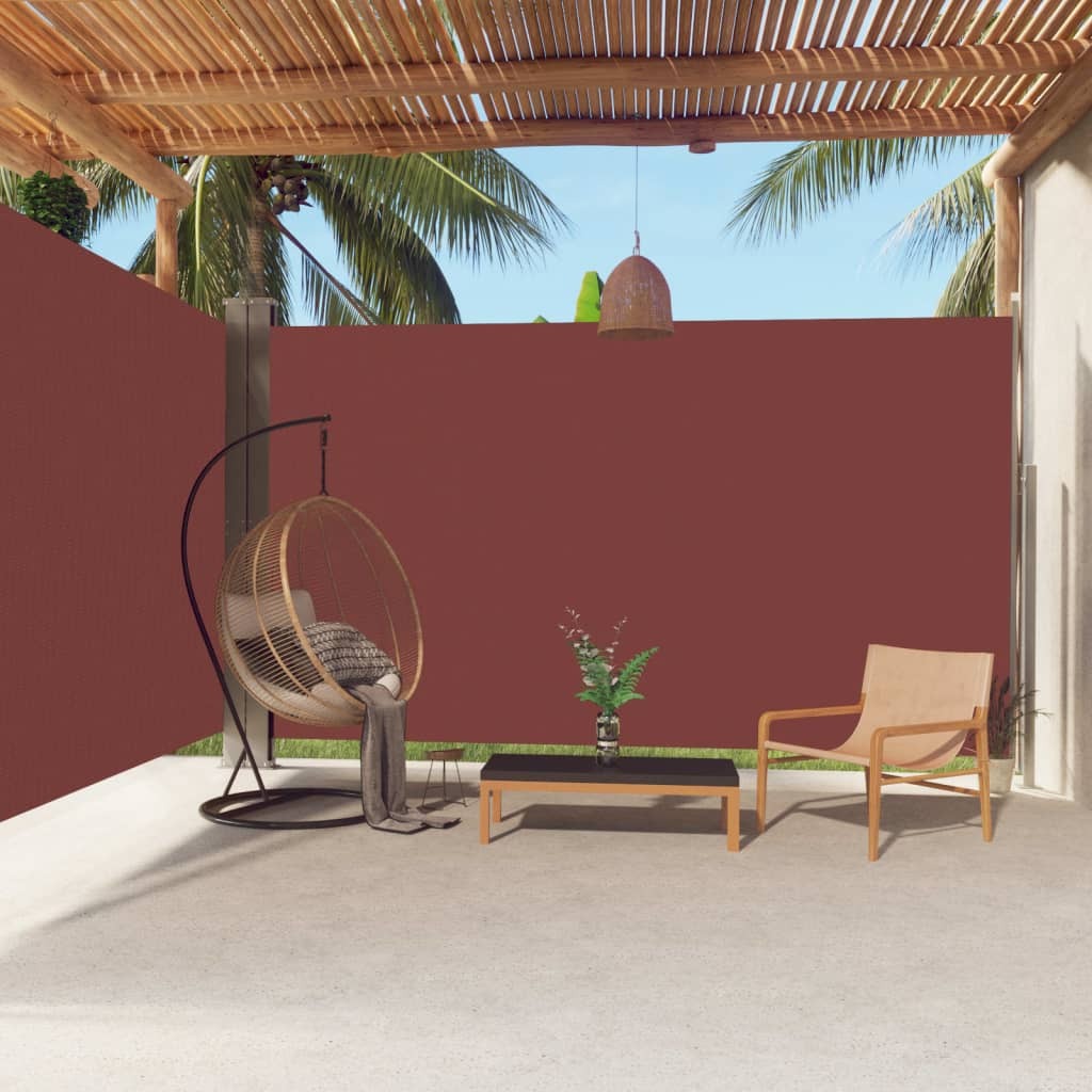 Retractable Side Awning Brown 220x600 cm