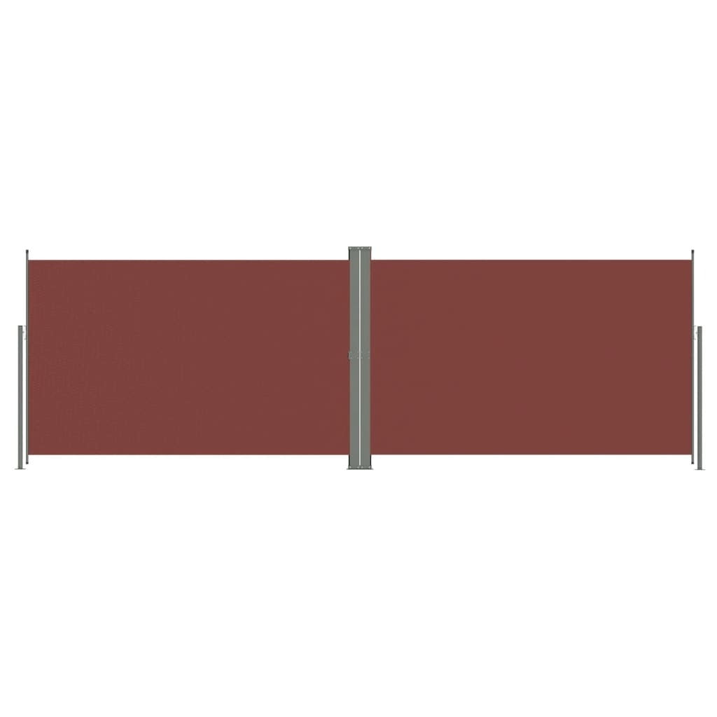 Retractable Side Awning Brown 220x600 cm