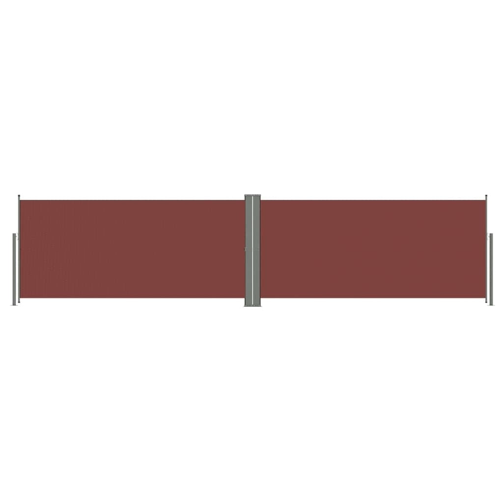 Retractable Side Awning Brown 140x600 cm