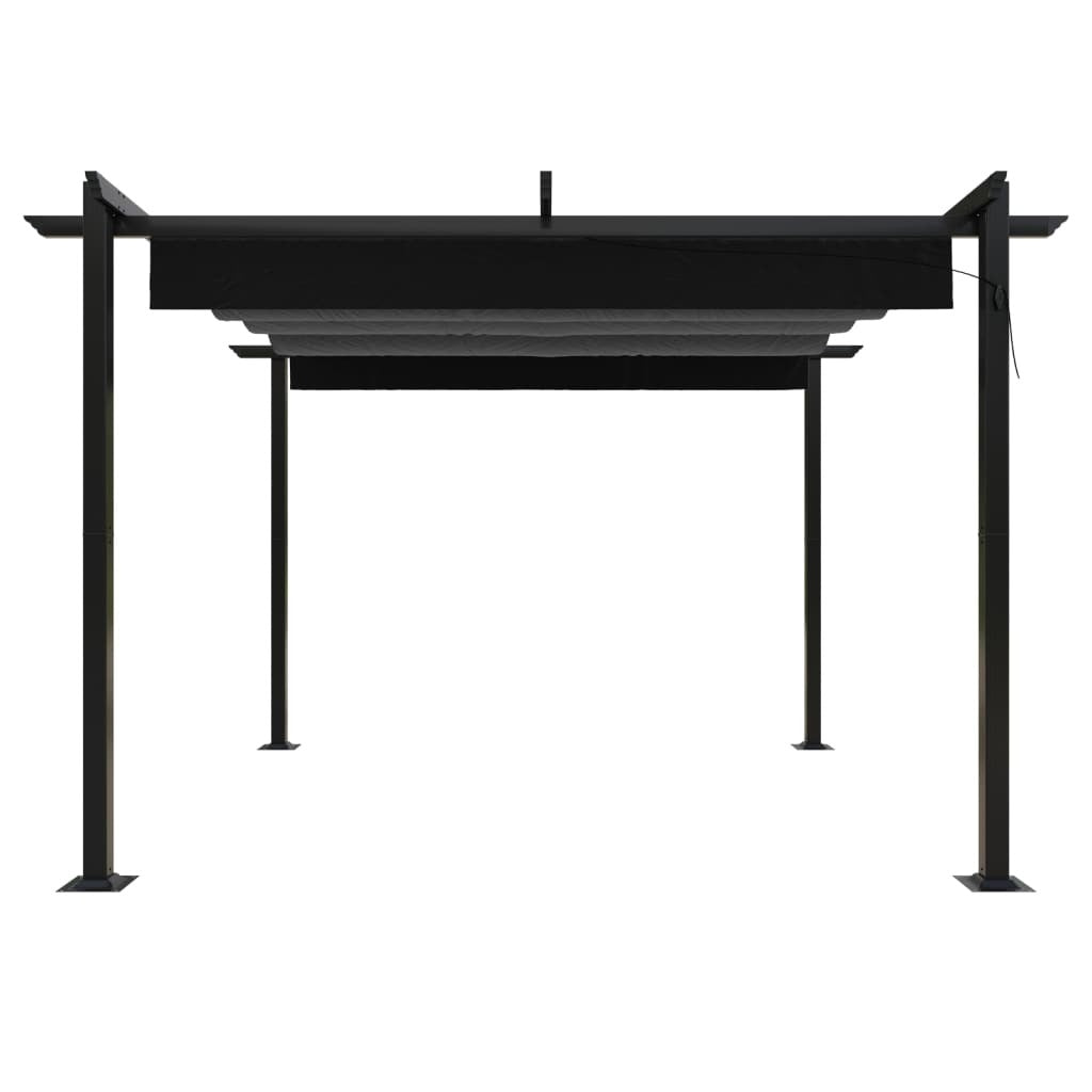 Garden Gazebo with Retractable Roof 3x3 m Anthracite