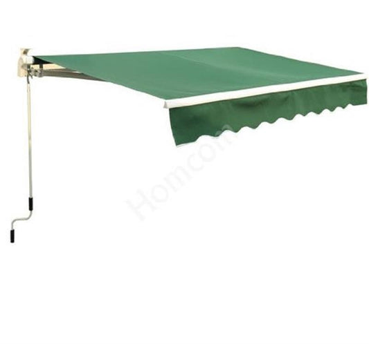 Manual Retractable Awning, size (4m x 3m)-Green