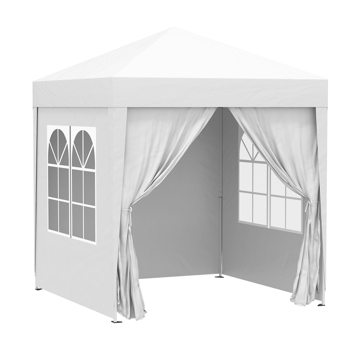 2mx2m Pop Up Gazebo Party Tent Canopy Marquee with Storage Bag White