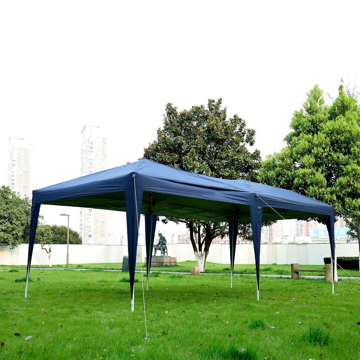 3m x 6m Pop Up Gazebo Party Tent Canopy Marquee with Storage Bag Blue