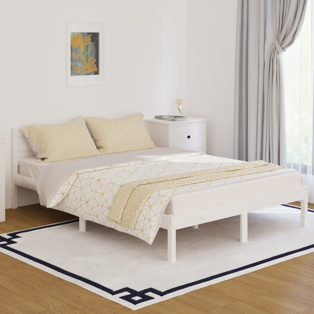 Day Bed Solid Wood Pine 140x200 cm Double White