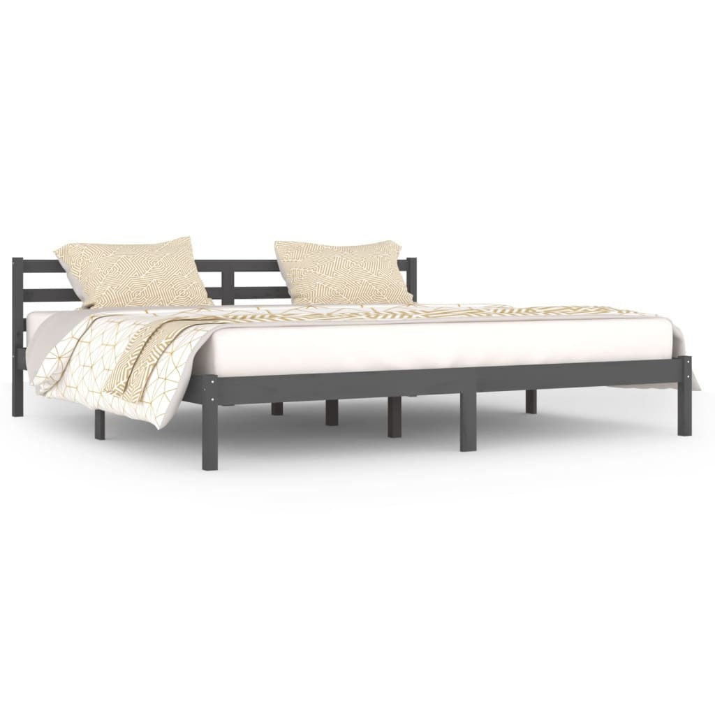 Day Bed Solid Wood Pine 200x200 cm Super King Grey