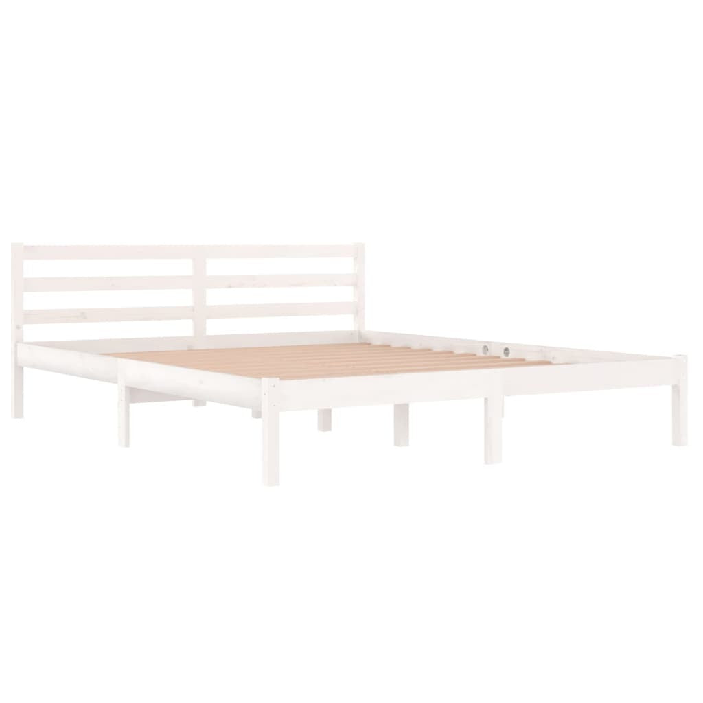 Day Bed Solid Wood Pine 160x200 cm King Size White