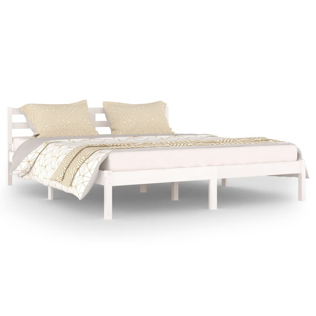 Day Bed Solid Wood Pine 160x200 cm King Size White
