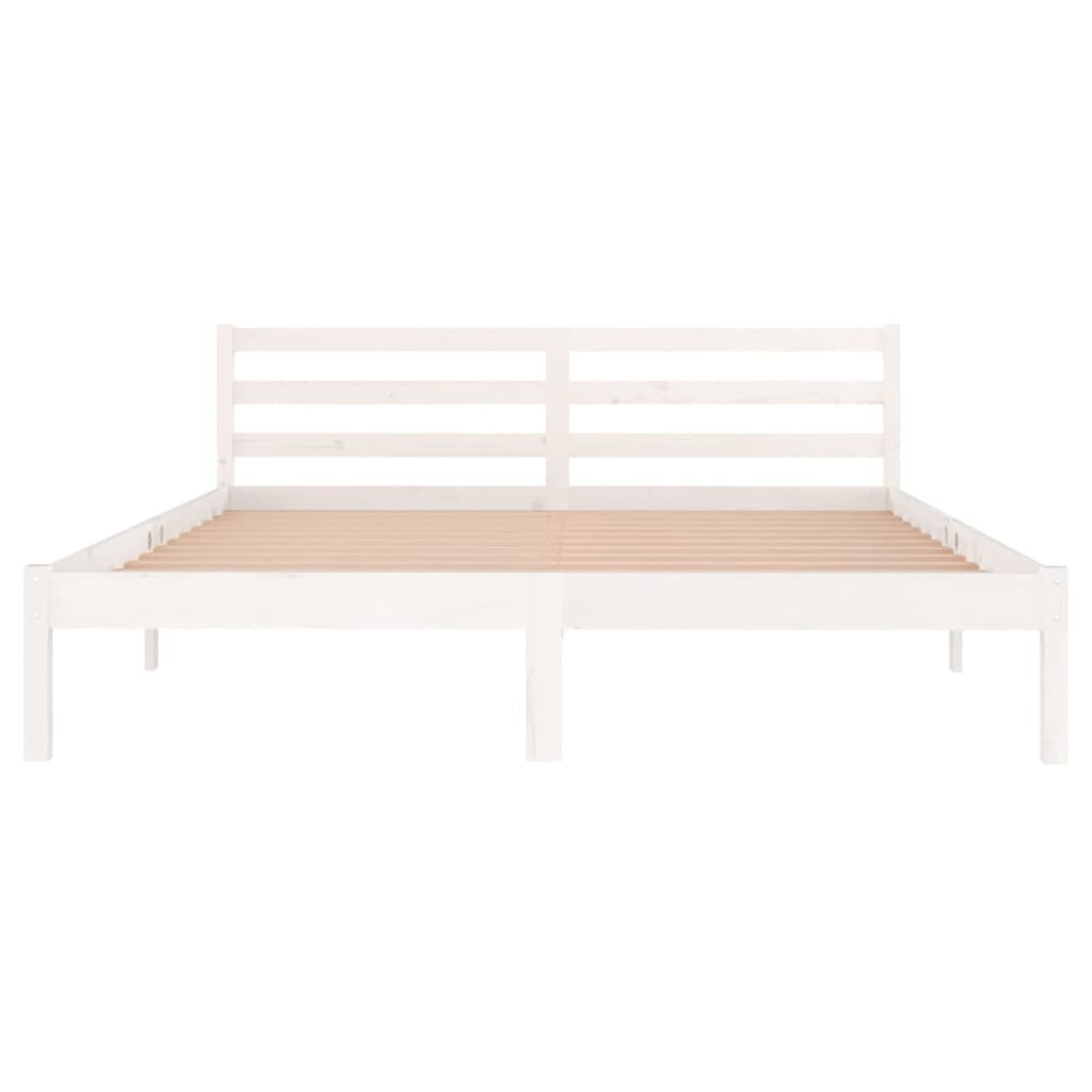 Day Bed Solid Wood Pine 160x200 cm King Size White