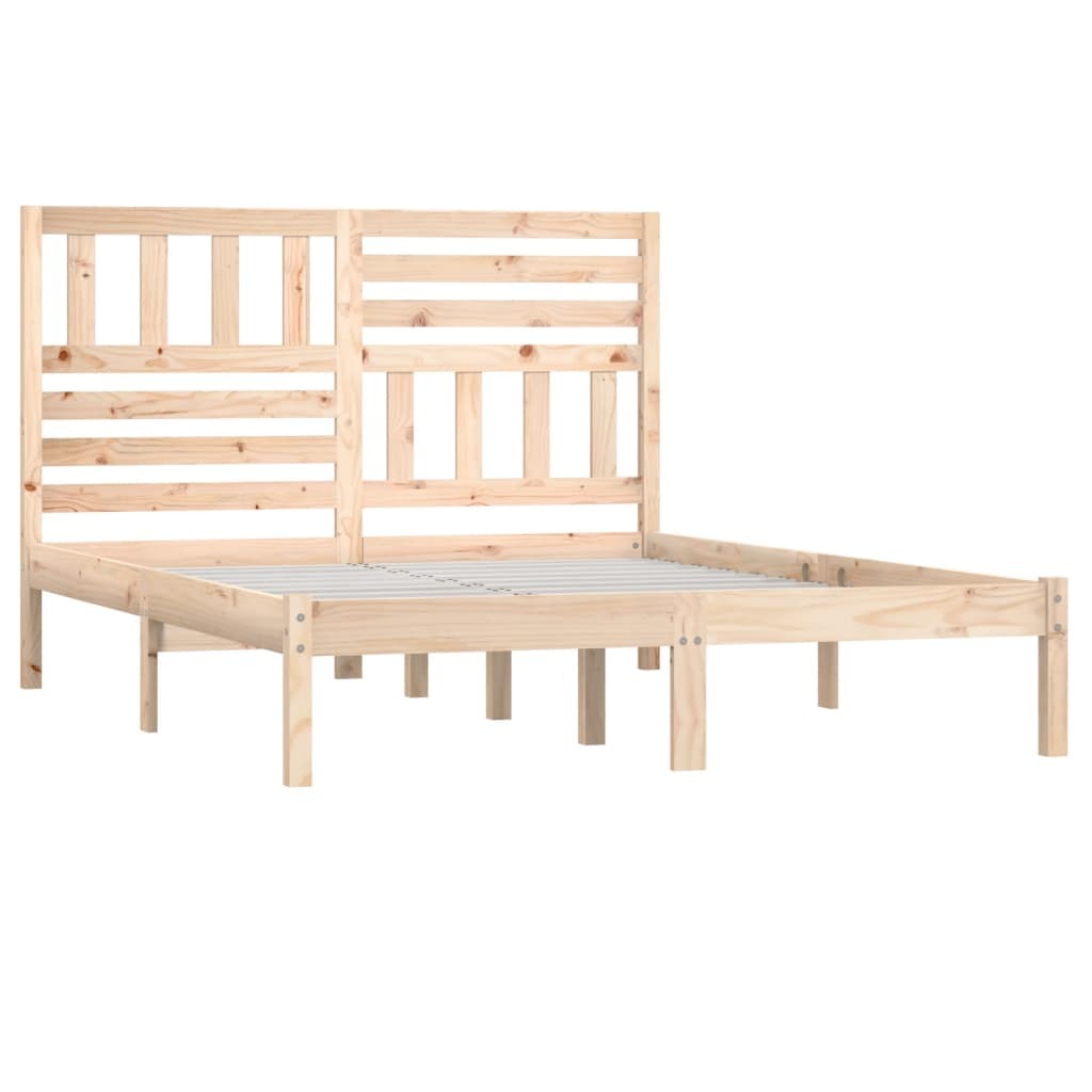 Bed Frame Solid Wood Pine 120x200 cm Small Double