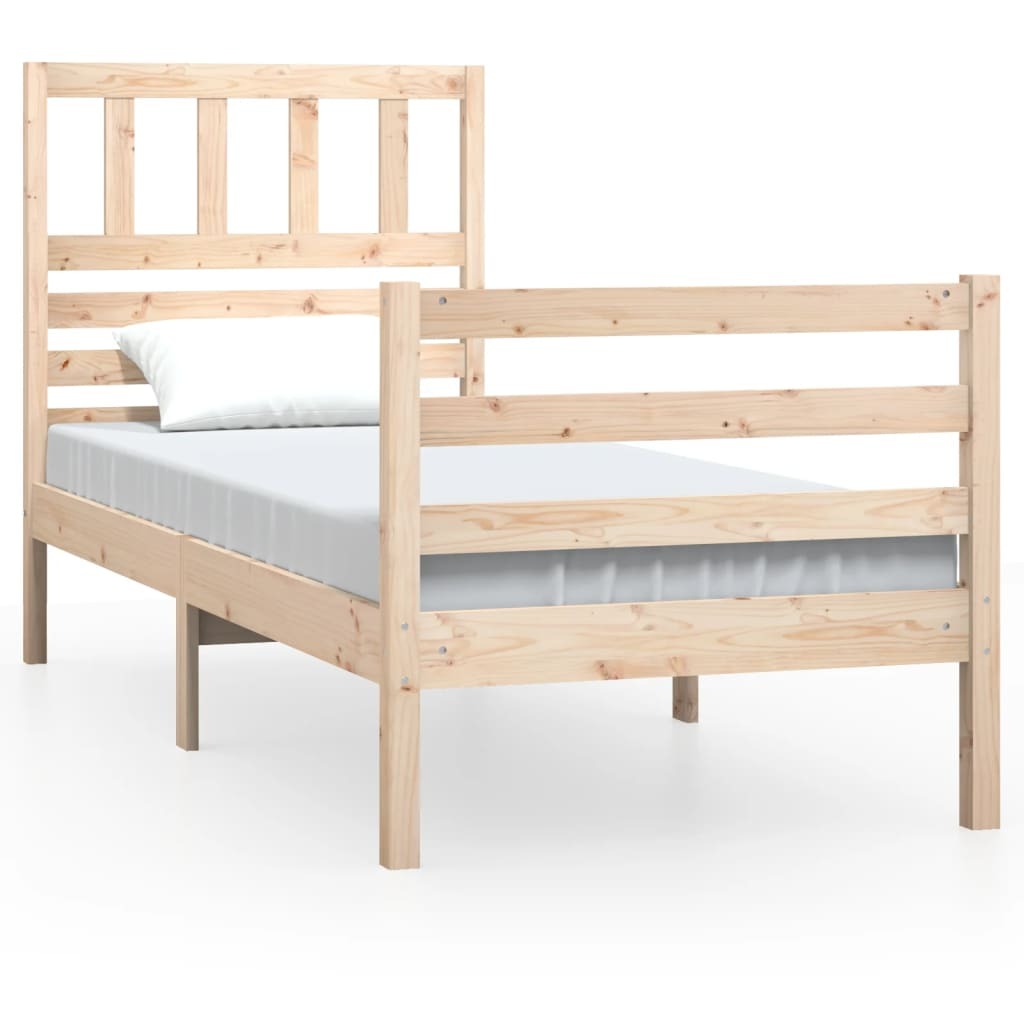 Bed Frame Solid Wood 90x190 cm 3FT Single