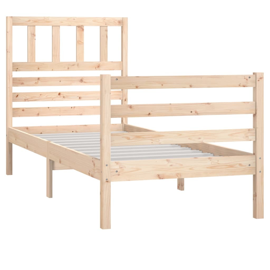Bed Frame Solid Wood 90x190 cm 3FT Single