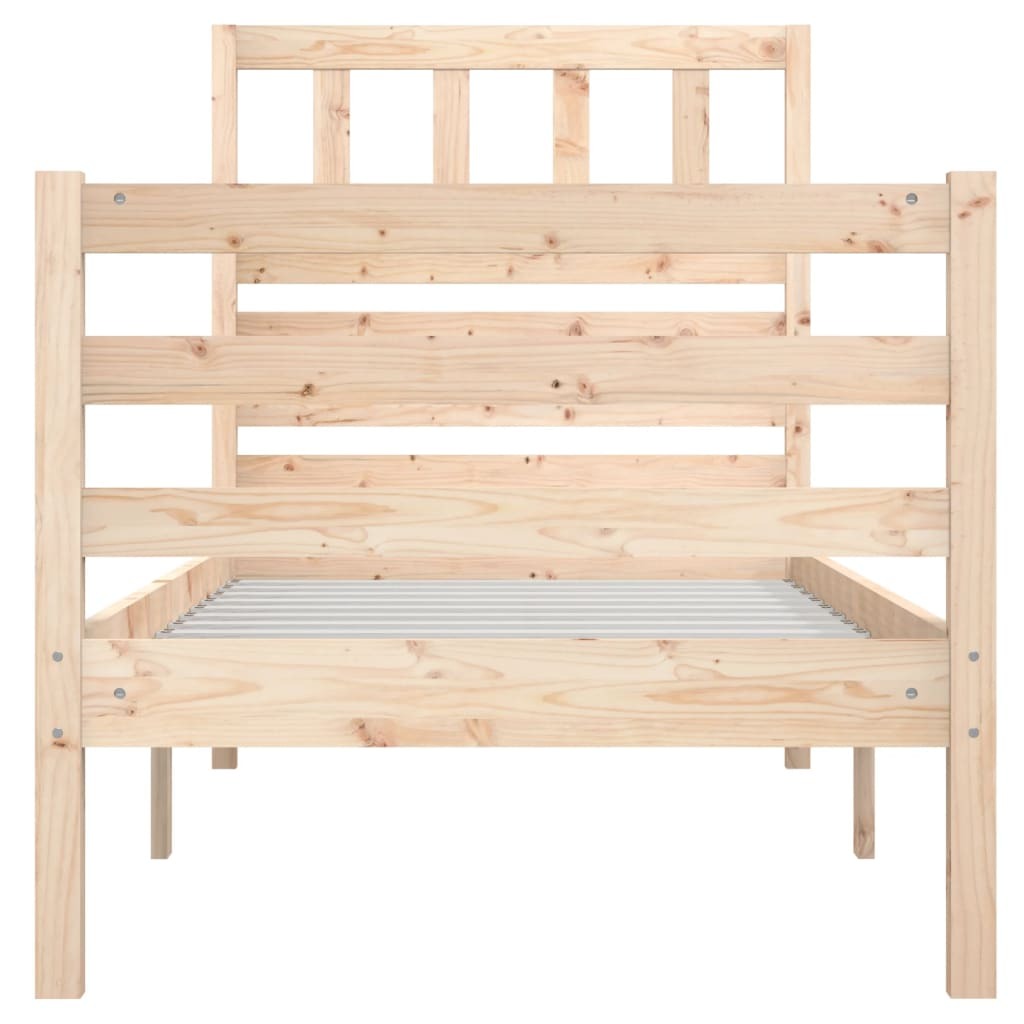 Bed Frame Solid Wood 90x190 cm 3FT Single
