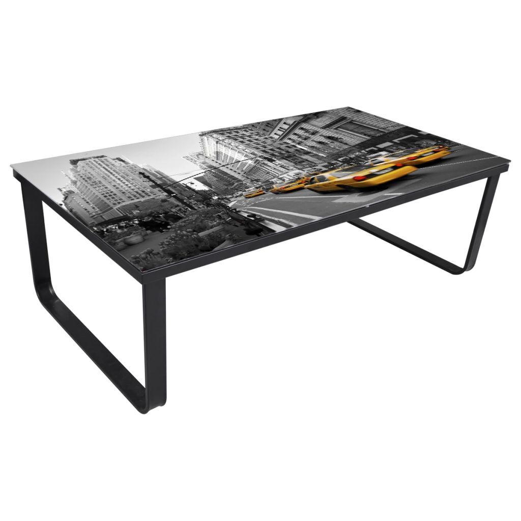 Coffee Table with Glass Top Rectangular