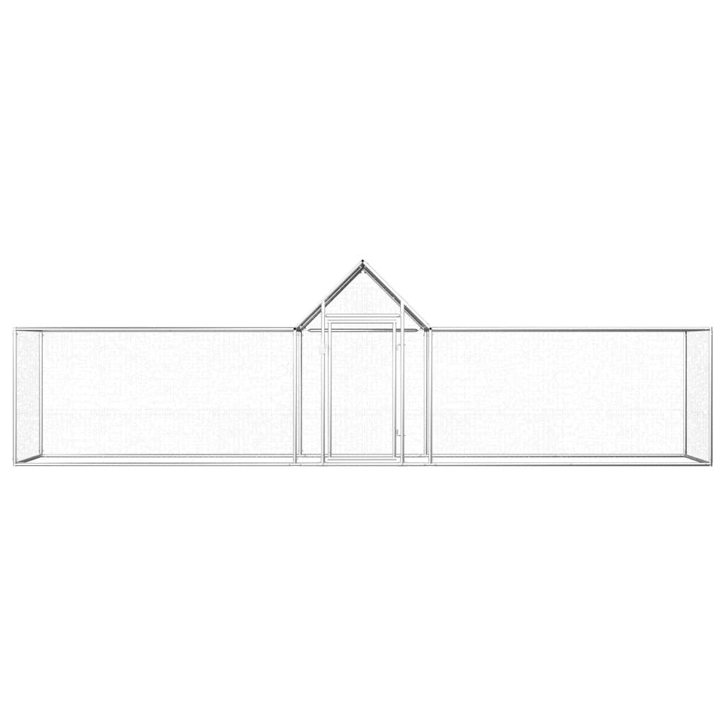 Chicken Coop 5x1x1.5 m Galvanised Steel