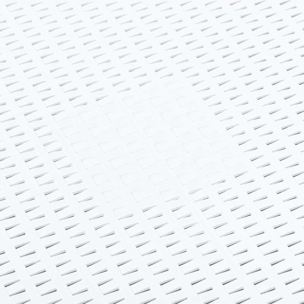 Side Table White 54x54x36.5 cm Plastic