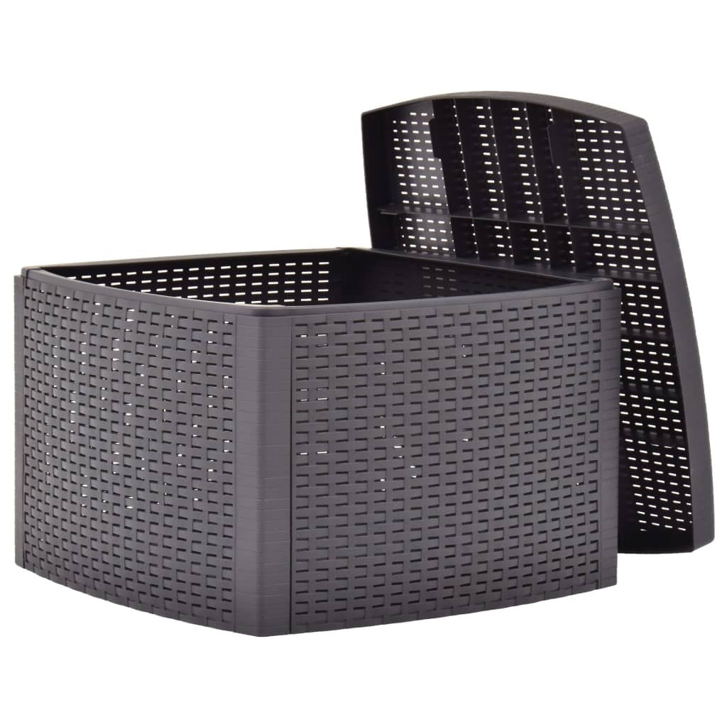 Side Table Mocha 54x54x36.5 cm Plastic