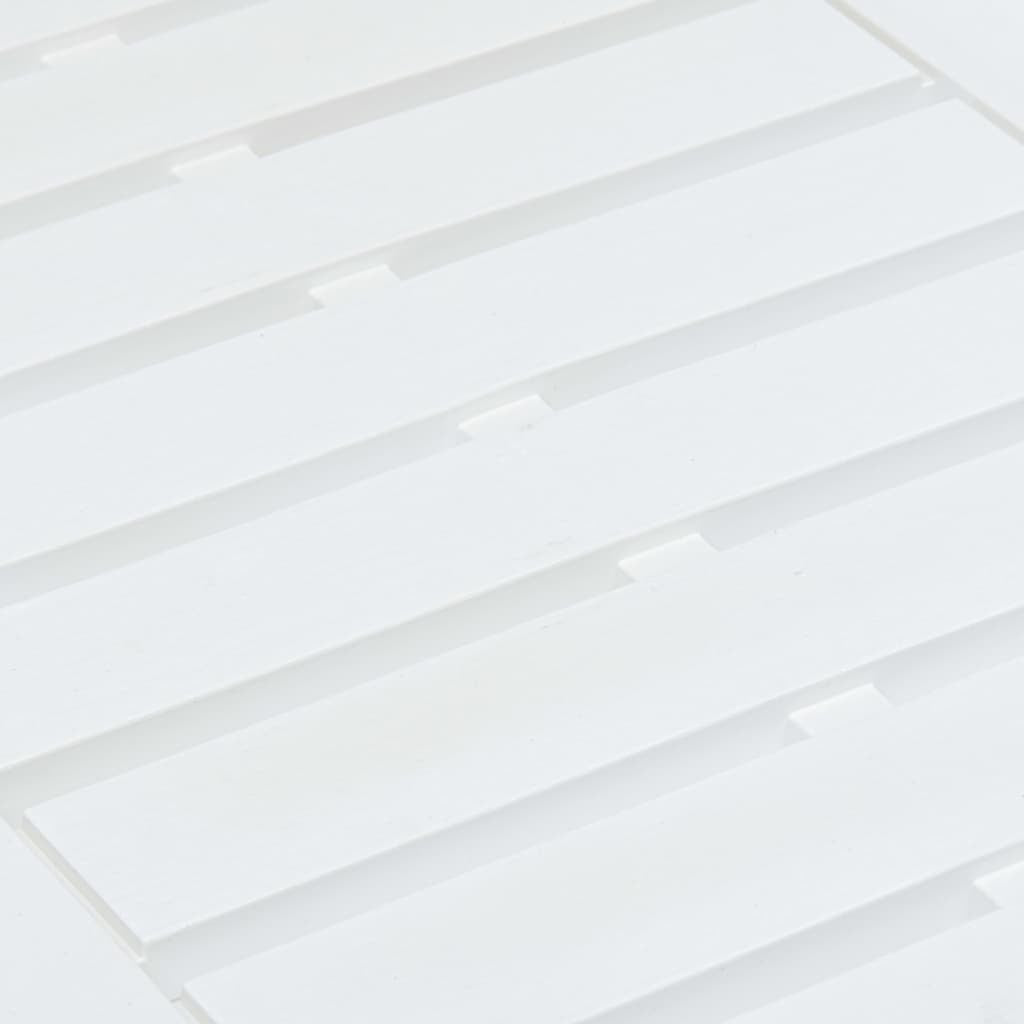 Garden Table White 78x55x38 cm Plastic
