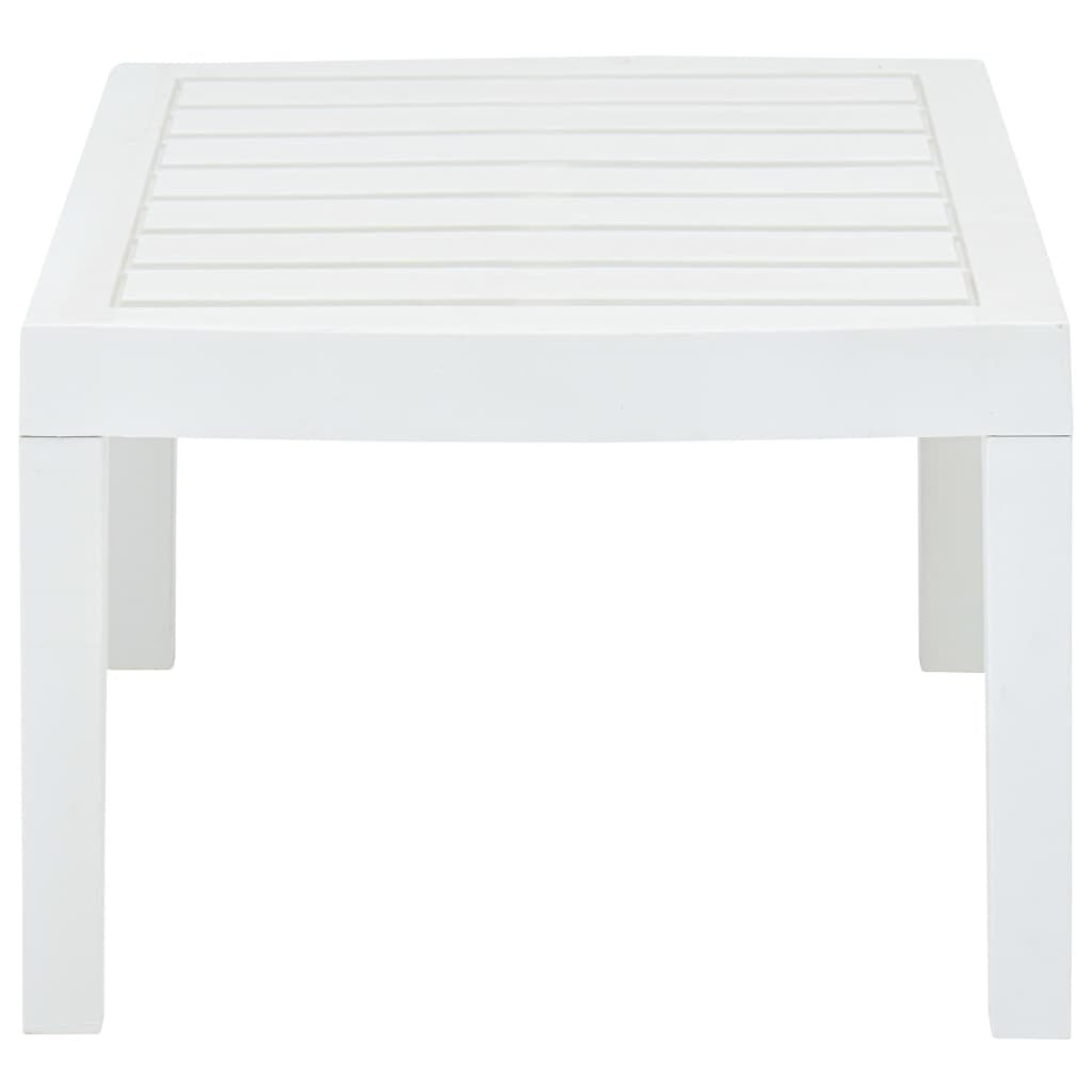 Garden Table White 78x55x38 cm Plastic