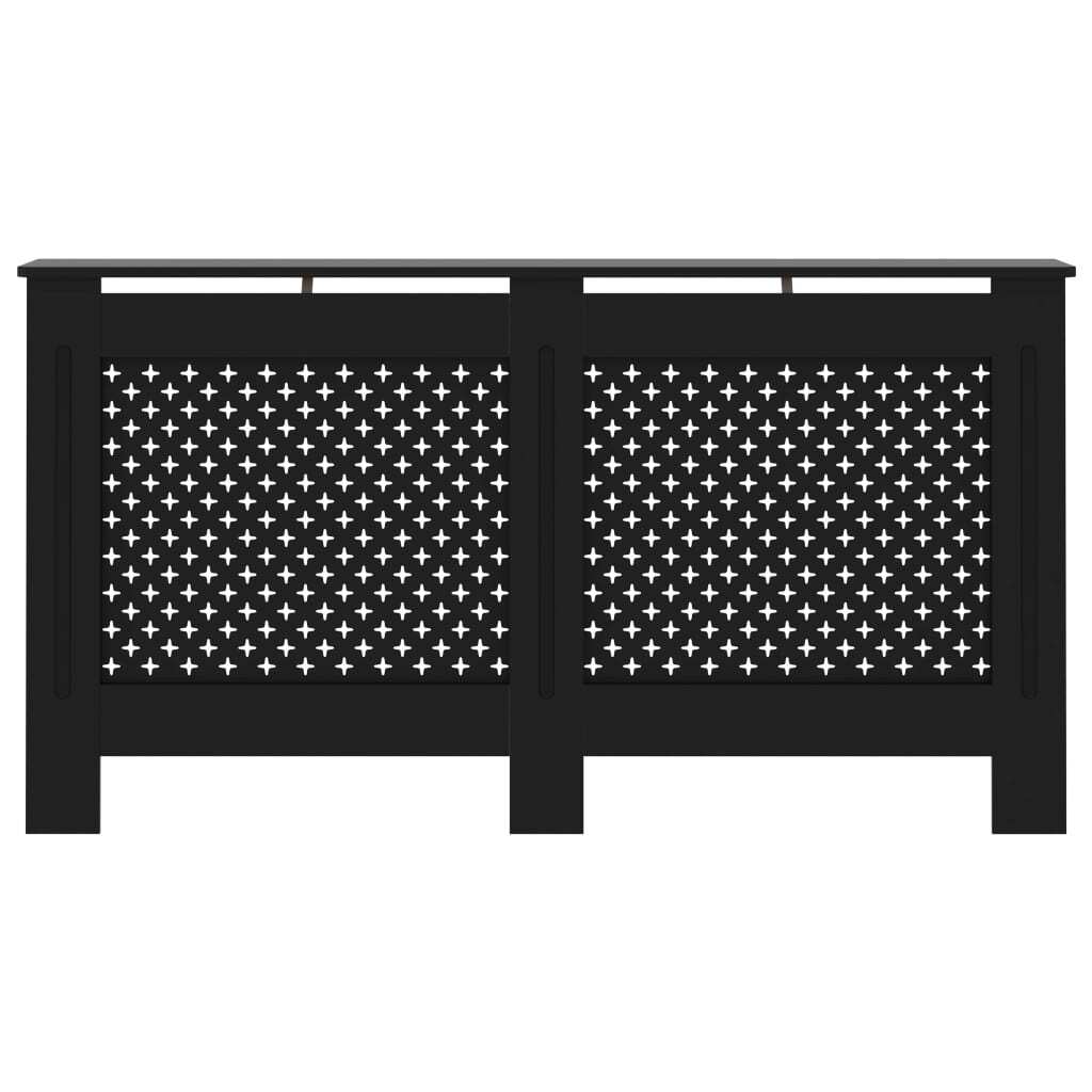 Radiator Cover Black 152x19x81 cm MDF