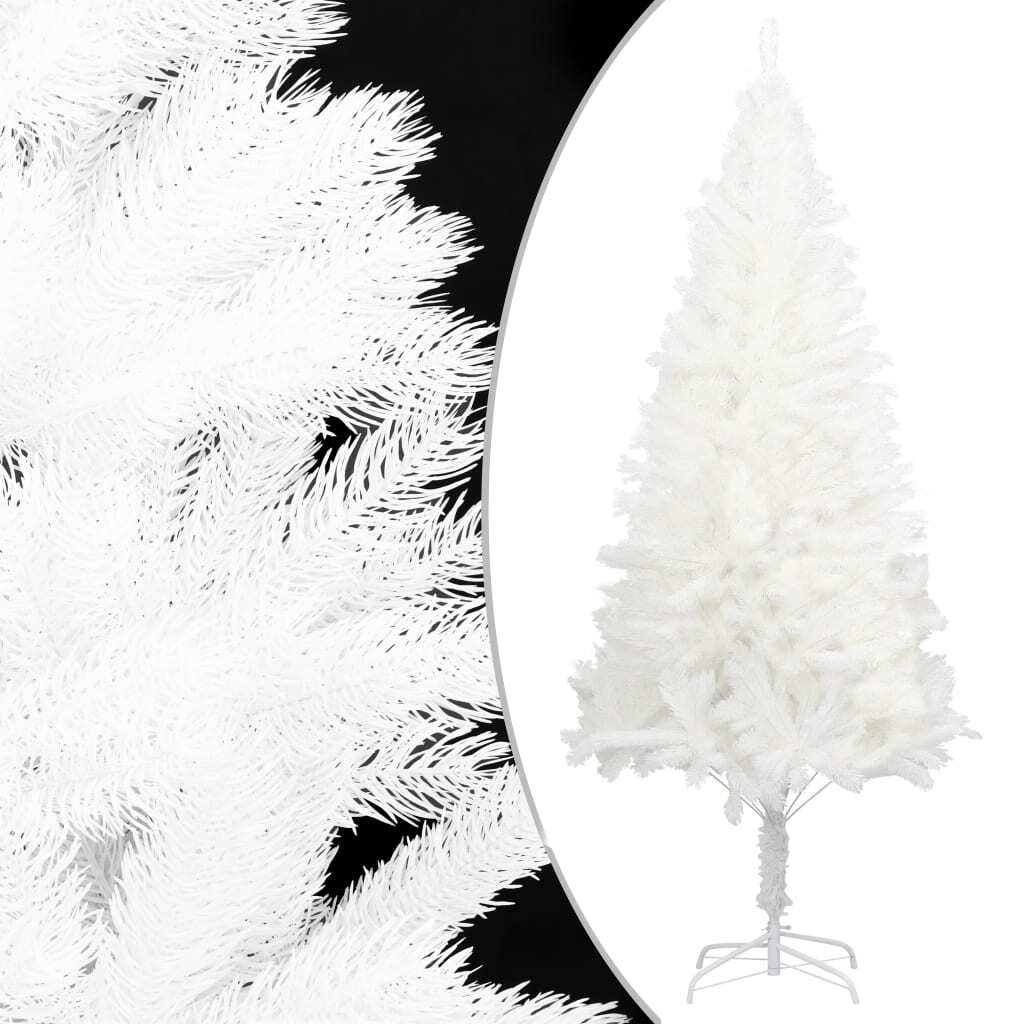 Artificial Christmas Tree with LEDs&Ball Set White 210 cm