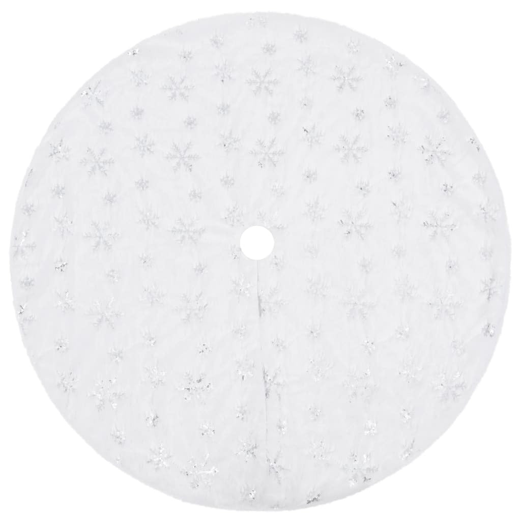 Luxury Christmas Tree Skirt White 90 cm Faux Fur