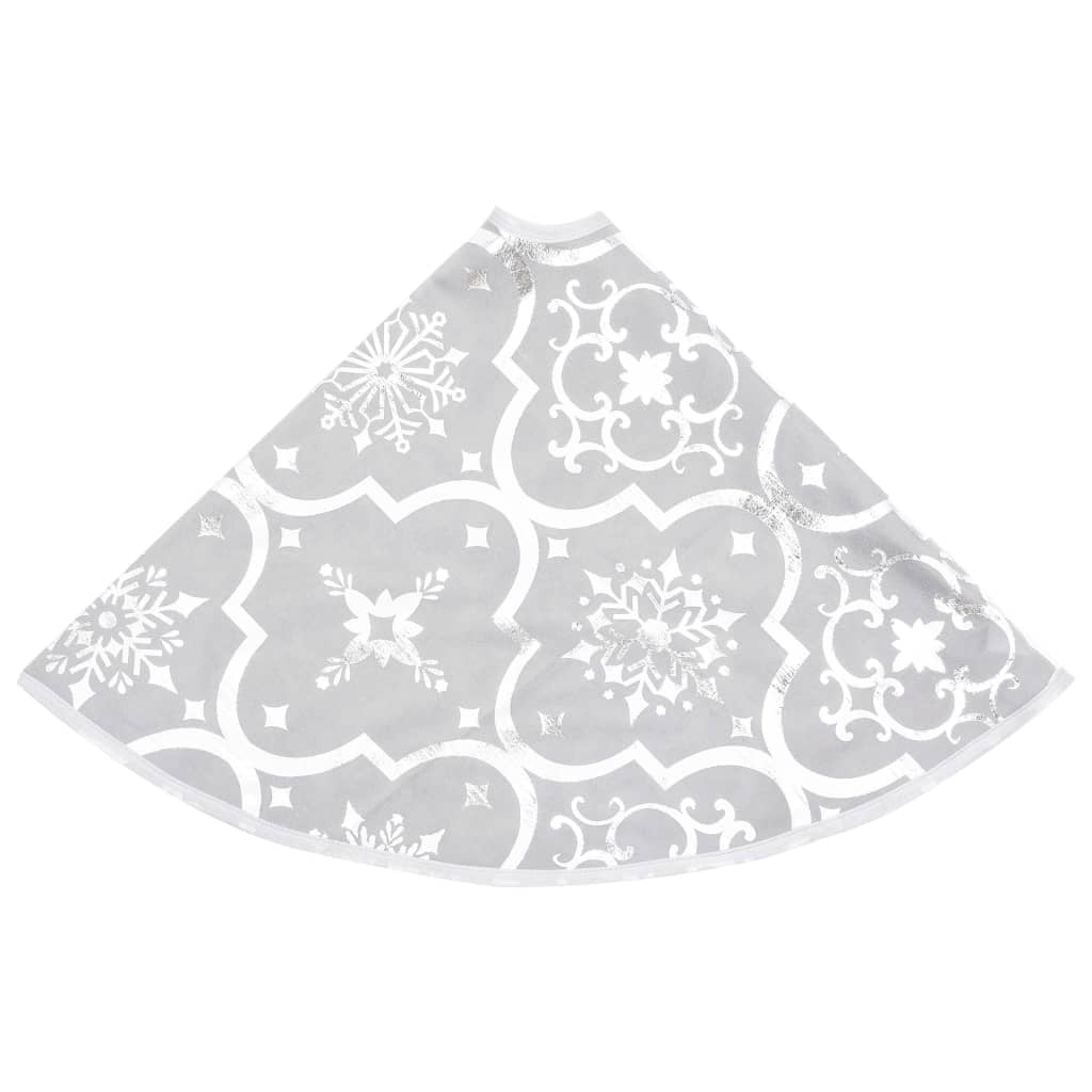 Luxury Christmas Tree Skirt with Sock White 90 cm Fabric