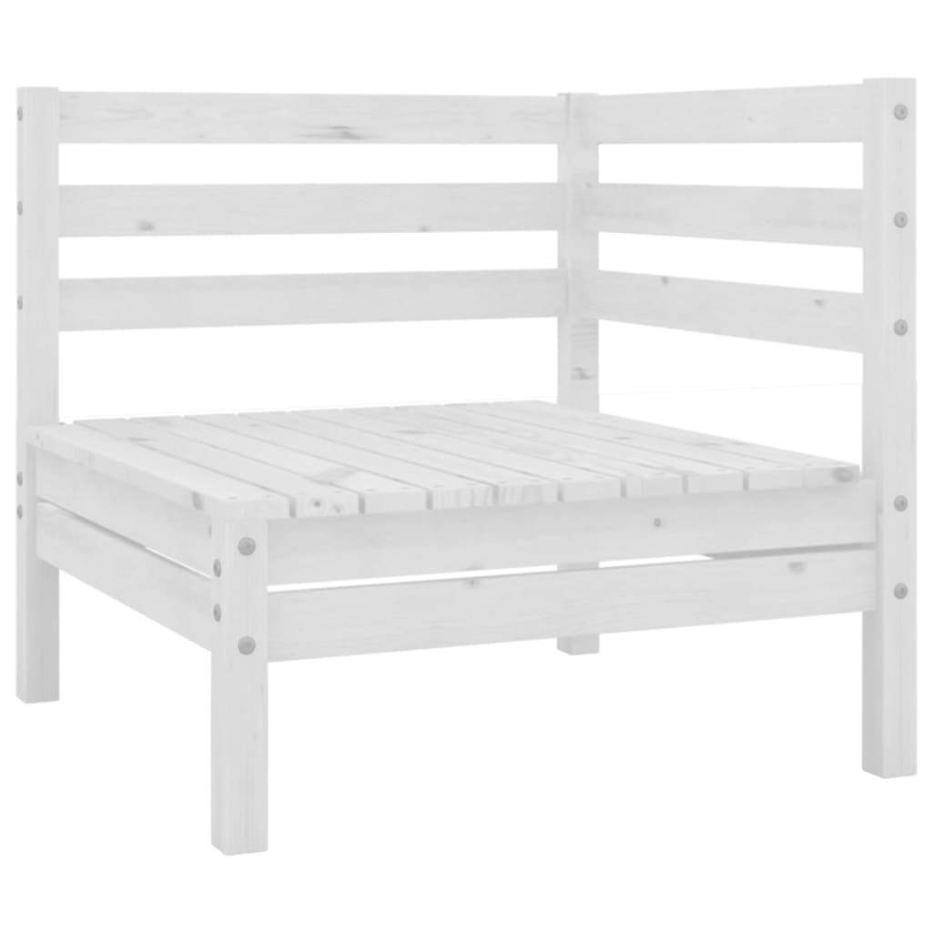 12 Piece Garden Lounge Set Solid Pinewood White